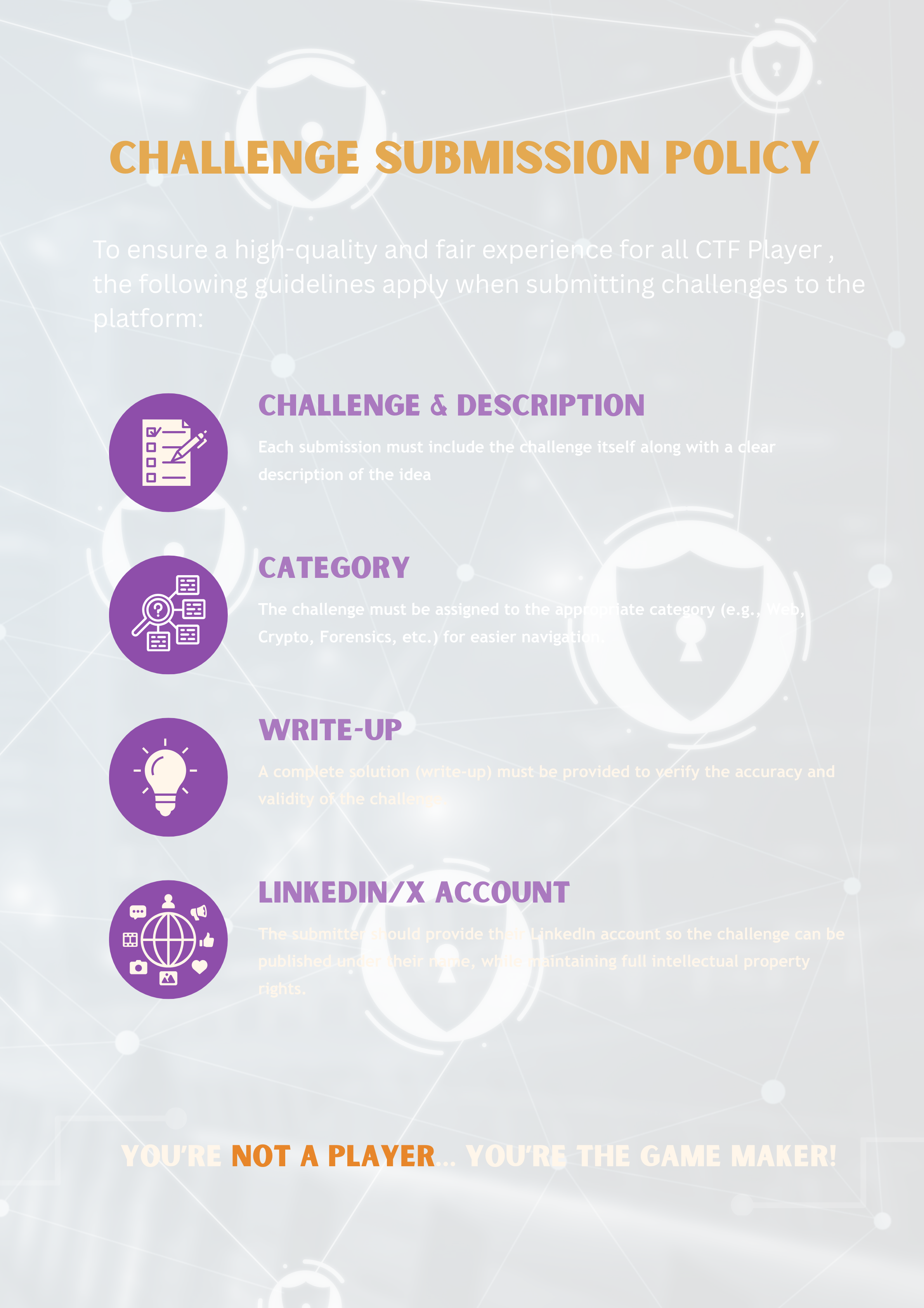 Challenge Submission Policy - Instructions and Guidelines